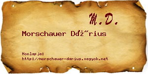 Morschauer Dárius névjegykártya